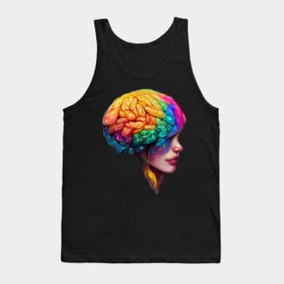 Creative Colourful Human Brain Tank Top